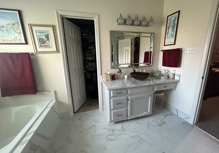 Rock Construction Bathroom Remodel