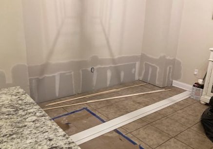 Insurance Claim Rebuilds Wall In-progress