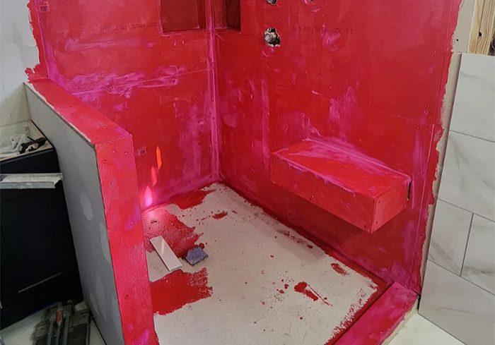 Rock Construction Bathroom Remodel Before