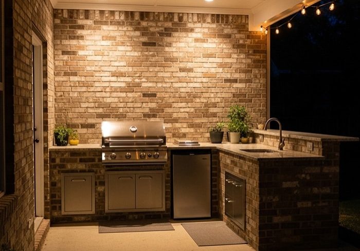 Rock Construction Outdoor Kitchen